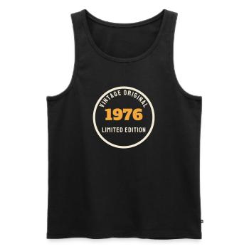 Vintage 1976 Original Limited Edition 50. Geburtst - Männer Premium Bio Tank Top - Schwarz - Vorne - Michal (187cm)