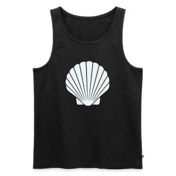 Geometric Shell Art - Men's Premium Organic Tank Top - black - Front - Michal (187cm)