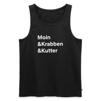 Hello Crab Cutter North Sea Coast Hamburg - Männer Premium Bio Tank Top - Schwarz - Vorne - Michal (187cm)