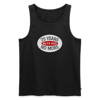 Mayo, 75 Jahre nicht mehr - Männer Premium Bio Tank Top - Schwarz - Vorne - Michal (187cm)