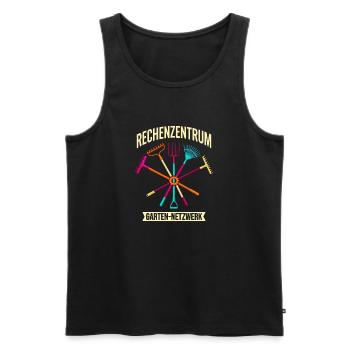 Rechenzentrum Garten Netzwerk lustig Gärtner - Männer Premium Bio Tank Top - Schwarz - Vorne - Michal (187cm)