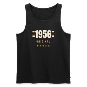 1956 Original Jahrgang Retro 70. Geburtstag Gesche - Männer Premium Bio Tank Top - Schwarz - Vorne - Michal (187cm)