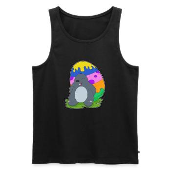 Maulwurf Ostern Osterei - Männer Premium Bio Tank Top - Schwarz - Vorne - Michal (187cm)