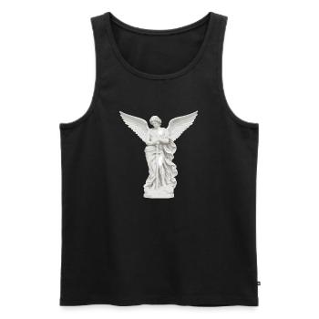 Himmlischer Schutzengel mit Schwert - Männer Premium Bio Tank Top - Schwarz - Vorne - Michal (187cm)