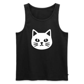 Katzengesicht Katze - Männer Premium Bio Tank Top - Schwarz - Vorne - Michal (187cm)