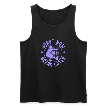 Fitness Fanatics Squat Now Break Later - Männer Premium Bio Tank Top - Schwarz - Vorne - Michal (187cm)
