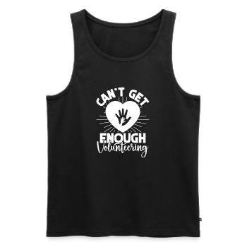 Social Worker Quote Can´t Get Enough Social - Männer Premium Bio Tank Top - Schwarz - Vorne - Michal (187cm)