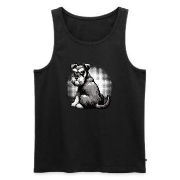 Schnauzer géant Schnauzer Propriétaire de Schnauzer - Débardeur bio Premium Homme - noir - Devant - Michal (187cm)