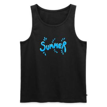 Splish Splash - Männer Premium Bio Tank Top - Schwarz - Vorne - Michal (187cm)