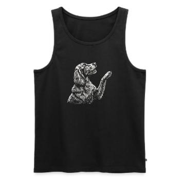Irischer Zuspieler zieht Pfote hoch – Roter Zuspieler Hund Mama Papa - Männer Premium Bio Tank Top - Schwarz - Vorne - Michal (187cm)