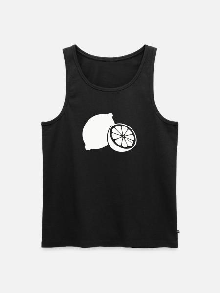 Citrus Silhouette Lemons - Men's Premium Organic Tank Top - black