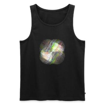 Color Wheel Spiral - Men's Premium Organic Tank Top - black - Front - Michal (187cm)