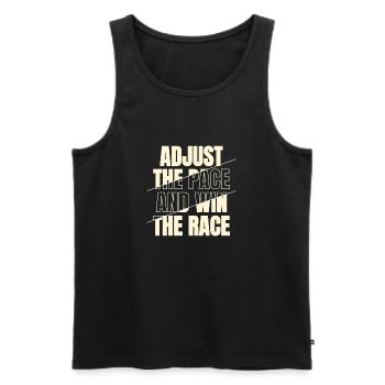 Funny XC Running Runner Gifts Unique Edition - Männer Premium Bio Tank Top - Schwarz - Vorne - Michal (187cm)