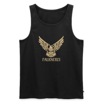 Falknerei Falke Adler Falkner Falknerin - Männer Premium Bio Tank Top - Schwarz - Vorne - Michal (187cm)