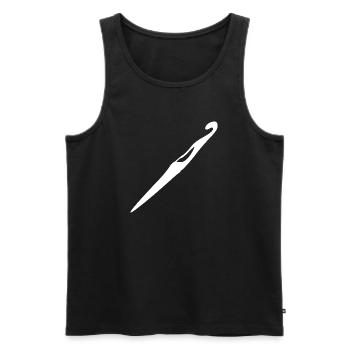 Häkeln Häkelnadel Geschenk - Männer Premium Bio Tank Top - Schwarz - Vorne - Michal (187cm)