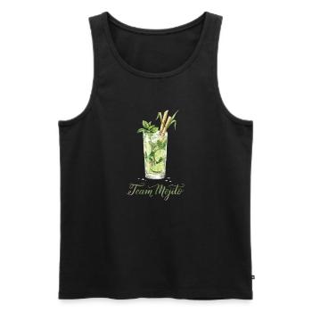 Équipe de enterrement de vie de jeune fille Mojito Barman de cocktails - Débardeur bio Premium Homme - noir - Devant - Michal (187cm)