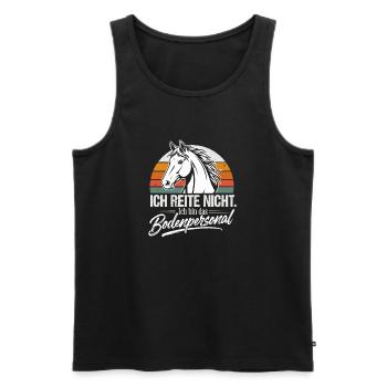  Ich Reite Nicht Ich Bin Das Bodenpersonal Pferd - Männer Premium Bio Tank Top - Schwarz - Vorne - Michal (187cm)