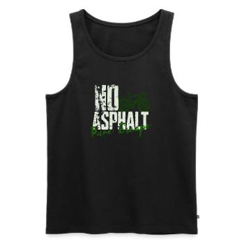 No Asphalt Pure Escape - Männer Premium Bio Tank Top - Schwarz - Vorne - Michal (187cm)