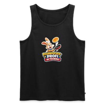 Hase Pfannkuchen Profi im Training Koch Motiv - Männer Premium Bio Tank Top - Schwarz - Vorne - Michal (187cm)