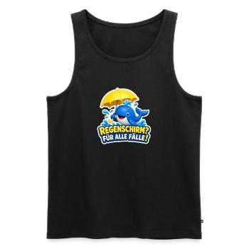 Wal Regenschirm für alle Fälle Lustiger Spruch - Männer Premium Bio Tank Top - Schwarz - Vorne - Michal (187cm)