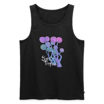 Saint Tropez Limited Edition - Streetstyle - Männer Premium Bio Tank Top - Schwarz - Vorne - Michal (187cm)