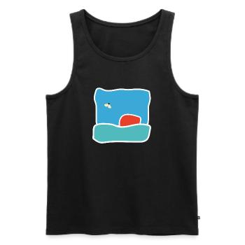 Midge in flight – flying insect - Men's Premium Organic Tank Top - black - Front - Michal (187cm)