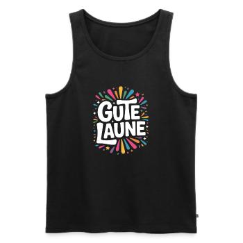 Gute Laune Karneval Fasching Karnevalskostüm Alaaf - Männer Premium Bio Tank Top - Schwarz - Vorne - Michal (187cm)