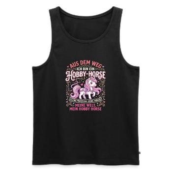 Hobby Horse Prinzessin Aus dem Weg Ich Bin EIN - Männer Premium Bio Tank Top - Schwarz - Vorne - Michal (187cm)