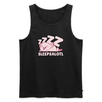 Sleepsalotl - Männer Premium Bio Tank Top - Schwarz - Vorne - Michal (187cm)