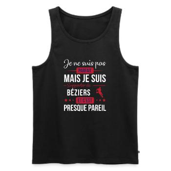 Je Ne Suis Pas Parfait Mais Je Suis Supporter D... - Débardeur bio Premium Homme - noir - Devant - Michal (187cm)