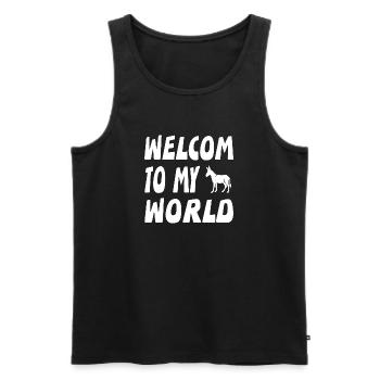 Esel - Männer Premium Bio Tank Top - Schwarz - Vorne - Michal (187cm)