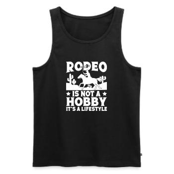 Rodeo Horse Riding Rodeo Is Not A Hobby Cowboy - Männer Premium Bio Tank Top - Schwarz - Vorne - Michal (187cm)