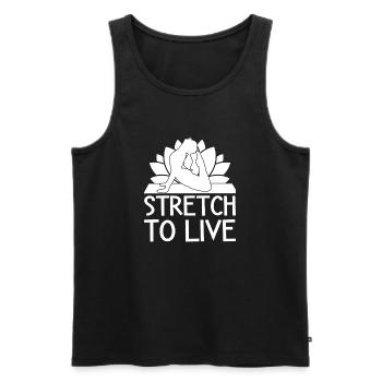 Pilates Enthusiasts Stretch To Live Pilates - Männer Premium Bio Tank Top - Schwarz - Vorne - Michal (187cm)