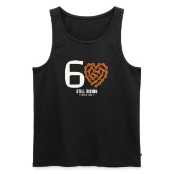60 Jahre Fahrrad immer noch Fahrrad Geburtstagsgeschenk - Männer Premium Bio Tank Top - Schwarz - Vorne - Michal (187cm)