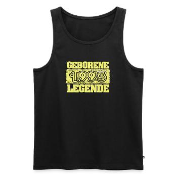 Geborene 1993 Legende - Männer Premium Bio Tank Top - Schwarz - Vorne - Michal (187cm)