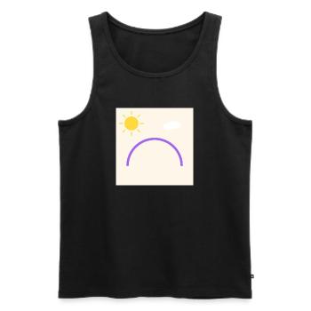 Lila Schleife in wenig Sonne - Männer Premium Bio Tank Top - Schwarz - Vorne - Michal (187cm)