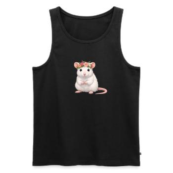 Rat - Men's Premium Organic Tank Top - black - Front - Michal (187cm)