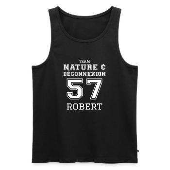 Team Nature Deconnexion 57 Robert T-Shirt Cadea... - Débardeur bio Premium Homme - noir - Devant - Michal (187cm)