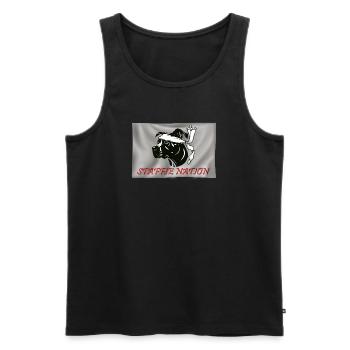 Staffie Nation - 059 - Männer Premium Bio Tank Top - Schwarz - Vorne - Michal (187cm)