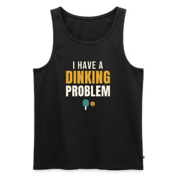 I Have A Dinking Problem Pickleball - Men's Premium Organic Tank Top - black - Front - Michal (187cm)