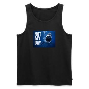 Hai Not My Day - Men's Premium Organic Tank Top - black - Front - Michal (187cm)