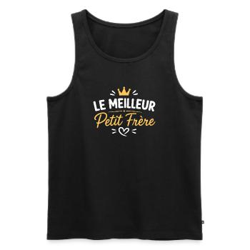 Meilleur Petit Frère Couronné - Débardeur bio Premium Homme - noir - Devant - Michal (187cm)