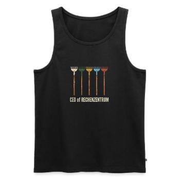 CEO of Data Center - Men's Premium Organic Tank Top - black - Front - Michal (187cm)