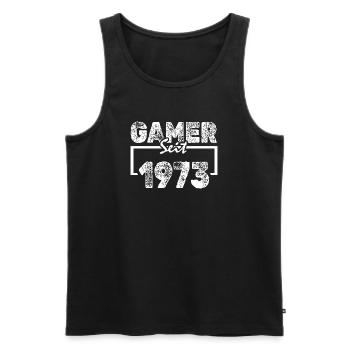 Gamer 1973 - Débardeur bio Premium Homme - noir - Devant - Michal (187cm)