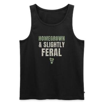 Homegrown And Slightly Feral - Men's Premium Organic Tank Top - black - Front - Michal (187cm)