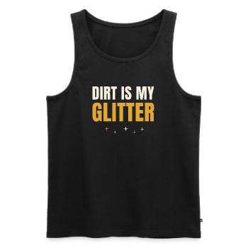 Dirt Is My Glitter Gardening - Men's Premium Organic Tank Top - black - Front - Michal (187cm)