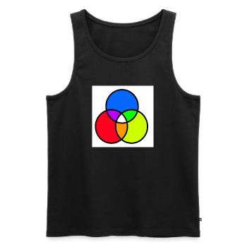Venn diagram - Men's Premium Organic Tank Top - black - Front - Michal (187cm)