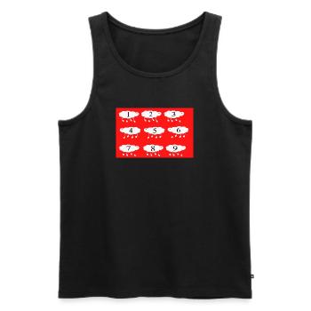 Counting sheep - Men's Premium Organic Tank Top - black - Front - Michal (187cm)