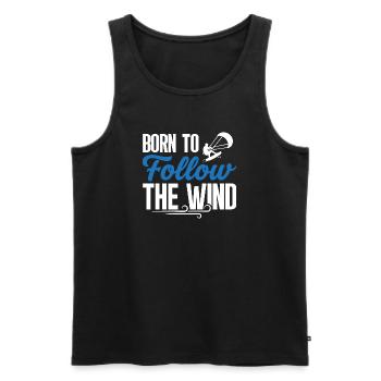 Suivre – T-shirt de kitesurf - Débardeur bio Premium Homme - noir - Devant - Michal (187cm)