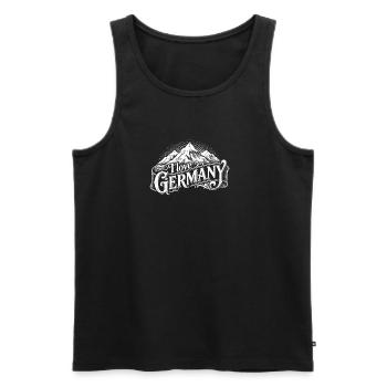 I love Germany, Logo weiss - Männer Premium Bio Tank Top - Schwarz - Vorne - Michal (187cm)